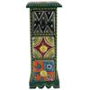 Indian Shelf 1 Piece Vocalforlocal Handmade Multicolor Wooden 3 Vertical Drawers Floral Pattern Spice Box Seasoning Masala Organizer Rack Jewellery Container view 1