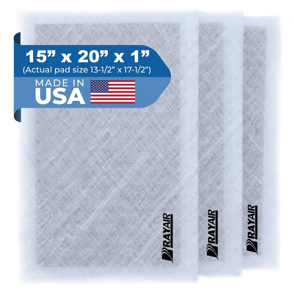 RAYAIR SUPPLY 15x20 Replacement Filter Pads Compatible with ARS Rescue Rooter Air Cleaner 15x20 Refills (3 Pack) WHITE