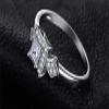 Bansriracha Princess Cut Cubic Zirconia Wedding Engagement Rings Anniversary 925 Sterling Silver Rings for Women Birthday Gift (6) view 4