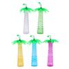 NUOBESTY Palm Bottle 5Pcs Coconut Tree Shape Water Bottle Hawaiian Straw Cup Tropical Luau Party Drinking Bottle Tree Cup view 1