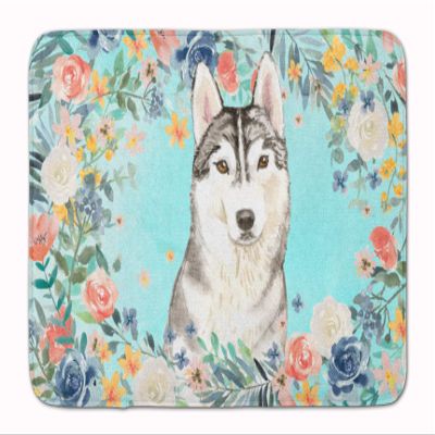Caroline's Treasures CK3408RUG Siberian Husky Machine Washable Memory Foam Mat, Bathroom Rug, Non-Slip Bath Mat, Durable Thick Washable Rugs for Kitchen, Bathroom Quick Dry, Decorative Artwork,