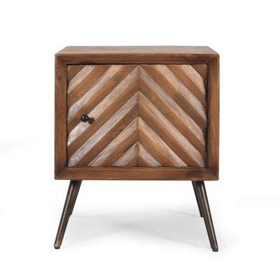 Christopher Knight Home Xaviera Mango Wood Cabinet, Dark Brown, Black