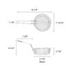 Restaurant Essentials 8" round nickel plated culinary basket, coarse mesh, comes in each view 2