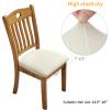 Fuloon Stretch Jacquard Chair Seat Covers Set of 4, Removable Washable Dining Chair Covers Anti-Dust Dining Room Chair Covers Seat Cushion Slipcovers (4, Beige) view 3