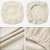 Fuloon Stretch Jacquard Chair Seat Covers Set of 4, Removable Washable Dining Chair Covers Anti-Dust Dining Room Chair Covers Seat Cushion Slipcovers (4, Beige) view 4