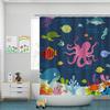 RosieLily Kids Shower Curtain, Ocean Shower Curtains, Under The Sea Shower Curtain with 12 Hooks, Sea Animal for Kids Bathroom Decor, 72''W x72''H view 1