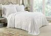 Style Master Kingston Tufted Floral Chenille Bedspread and Pillow SHAM Set, All Cotton (White, Twin) view 1