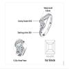 Bansriracha Princess Cut Cubic Zirconia Promise Rings 925 Sterling Silver Wedding Engagement Rings for Women (6) view 3