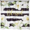 African American Expressions Shower Curtain with Hooks - 71 x 71 Inch, Black and White Blessed Magnolia view 1
