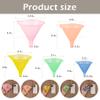 AUEAR, Candy Colors Plastic Funnel Set for Quick and Clean Transferring Kitchen Liquid Spices Powder Cosmetic Lotion Essential Oils Food Grade 5 Different Sizes (5 Pcs) view 3