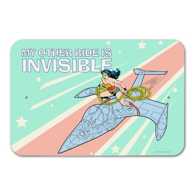 GRAPHICS & MORE Wonder Woman My Other Ride is Invisible Home Business Office Sign