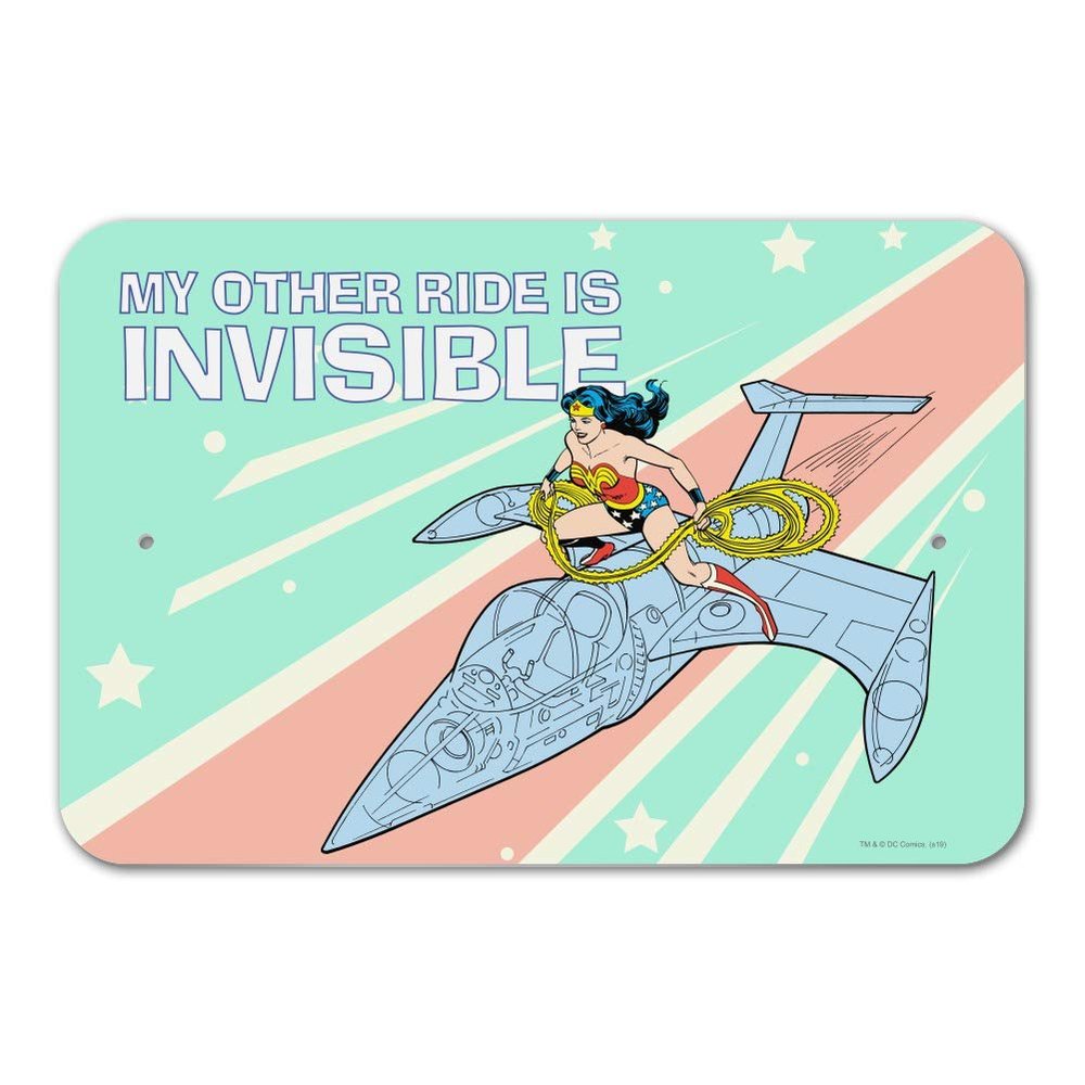 GRAPHICS & MORE Wonder Woman My Other Ride is Invisible Home Business Office Sign