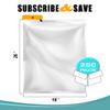 APQ Pack of 250 Jumbo Co-Extruded Vacuum Pouches 16 x 26 Clear Vacuum Food Bags 16x26. Thickness 3 mil Thick. Polyethylene Bags for Packing and Storing. Perfect for Industrial, Food Service. view 2