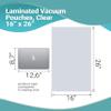 APQ Pack of 250 Jumbo Co-Extruded Vacuum Pouches 16 x 26 Clear Vacuum Food Bags 16x26. Thickness 3 mil Thick. Polyethylene Bags for Packing and Storing. Perfect for Industrial, Food Service. view 4