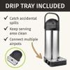 Airpot Coffee Dispenser with Pump & Tray - 102oz/3L Coffee Carafe with Pump - 12 Hours Hot Drink Dispenser for Parties - Stainless Steel Thermal Carafe for Hot Cocoa Bar -Easy-to-Use Insulated Pitcher view 4
