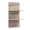Bestar Cielo Floating Shelves, 20-inch Rustic Brown and White Wardrobe Shelving for Walk-in Closet, Bedroom, Guest Room view 1