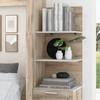 Bestar Cielo Floating Shelves, 20-inch Rustic Brown and White Wardrobe Shelving for Walk-in Closet, Bedroom, Guest Room view 2