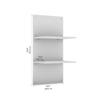 Bestar Cielo Floating Shelves, 20-inch Rustic Brown and White Wardrobe Shelving for Walk-in Closet, Bedroom, Guest Room view 3