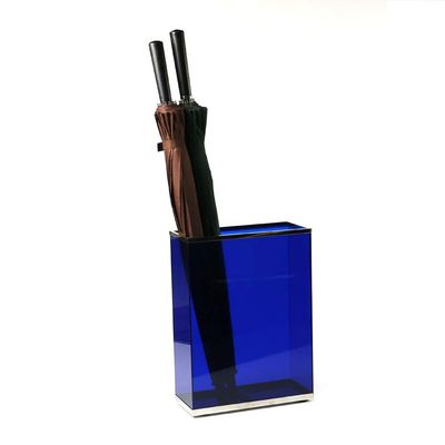 Umbrella Rack GUOYANHOME Acrylic Umbrella Stand Home Office Multi-Function Plastic Umbrella Container Creative Umbrella Box,2colors13.5X30.5X40CM (Color : Blue)
