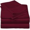 600-Thread-Count 100% Egyptian Cotton Bed Sheets, 5-Pc King,Burgundy Sheet Set, Sateen Weave, Fits Mattress Upto 33'' Deep Pocket view 1