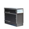 FixtureDisplays Black Aluminum Showcase 1/3 Vision 48 inch Frame Shelf Retail Store Display AL34B Ship Flat-NF view 2