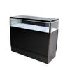 FixtureDisplays Black Aluminum Showcase 1/3 Vision 48 inch Frame Shelf Retail Store Display AL34B Ship Flat-NF view 3