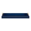 Kate and Laurel Lipton Narrow Decorative Tray with Polished Metal Handles, 10" x 24", Navy Blue and Gold, Chic Accent Tray for Display and Storage view 2