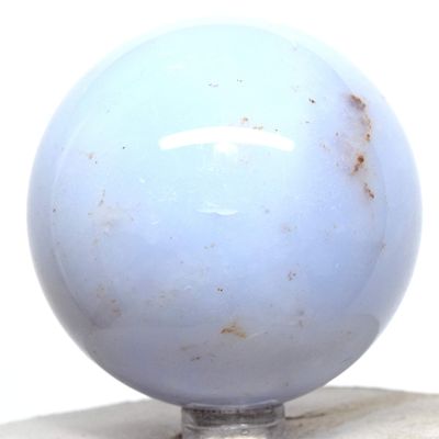 HQRP 2.3" Blue Chalcedony Sphere Natural Sparkling Crystal Ball Polished Quartz Mineral Stone - Turkey + Stand