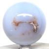 HQRP 2.3" Blue Chalcedony Sphere Natural Sparkling Crystal Ball Polished Quartz Mineral Stone - Turkey + Stand view 3