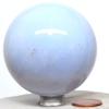 HQRP 2.3" Blue Chalcedony Sphere Natural Sparkling Crystal Ball Polished Quartz Mineral Stone - Turkey + Stand view 4
