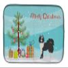 Caroline's Treasures CK3452DDM Black and White Elo dog Christmas Tree Dish Drying Mat Absorbent Dish Drying Mat Pad for Kitchen Counter Dish Drainer Mat for Countertop, 14 x 21", Multicolor view 1