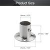 MroMax 8Pcs Stainless Steel Closet Wardrobe Rod Holder Fit 0.75 Inch Dia Tube Shower Curtain Rod End Supports Socket Flange Rod Holder Wall Mount Pipe Bracket for Closet Wardrobe Shower Curtain Rod view 2