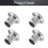 MroMax 8Pcs Stainless Steel Closet Wardrobe Rod Holder Fit 0.75 Inch Dia Tube Shower Curtain Rod End Supports Socket Flange Rod Holder Wall Mount Pipe Bracket for Closet Wardrobe Shower Curtain Rod view 4