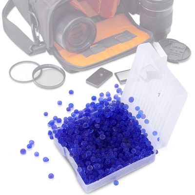 Reusable Silicone Desiccant, Blue Indicating Gel Desiccant Beads Compact Lightweight Moisture Beads Moistureproof Dehumidifier for Camera Car Closet Cabinet Bag Storage Box