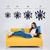 4ArtWorks - Evil Eye with Lashes 3D Wall Art - Black, Blue & Silver Mirror Gloss Finish - Good Luck & Protection Charm for Your House - Made in the USA - Modern Home Decor (12" W x 14" T, Black/Blue) view 2