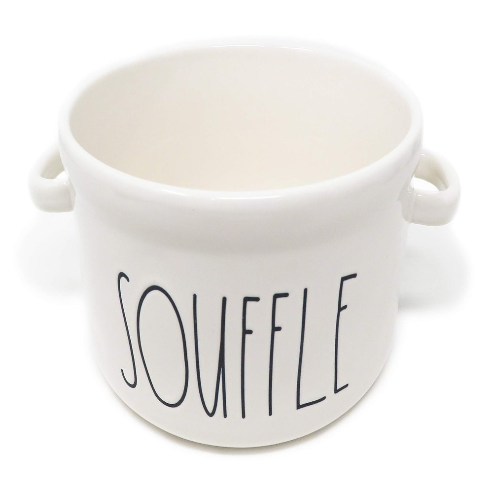 Rae Dunn By Magenta SOUFFLE Ceramic LL Round Souffle Baking Dish
