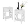 Bonnlo Nightstands Set of 2, Night Stand Set of 2 with Drawer, Small White Farmhouse Nightstand Bedroom, End Table/Bed Side/White Side Table for Small Spaces, Kids Room, Living Room view 1