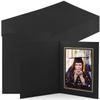 Golden State Art, Pack of 25, 5x7 Photo Folders, Cardboard Picture Frame, Paper Frame Cards, Greetings/Invitation Special Events: Graduation, Christmas (Black with Gold Lining) view 1
