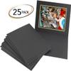 Golden State Art, Pack of 25, 5x7 Photo Folders, Cardboard Picture Frame, Paper Frame Cards, Greetings/Invitation Special Events: Graduation, Christmas (Black with Gold Lining) view 3