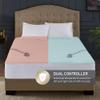 California King Heated Mattress Pad with Dual Control, 100% Cotton Electric Bed Warmer, 20 Heat Settings & Auto Shut-Off, Fits up to 18-Inch Mattresses - Machine Washable & EMF-Safe view 2