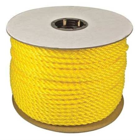 Rope, Polypropylene, 1/4in Dia, 600ft, 105lb