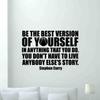 Stephen Curry Wall Decal Quote Be the Best Version of Yourself Sign Vinyl Sticker Basketball Poster Motivational Decor Player Fan Gifts Gym Wall Decor Basketball Wall Art Sport Mural 1064 view 1