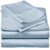 600-Thread-Count 100% Egyptian Cotton Bed Sheets, 5-Pc King,Light Blue Sheet Set, Sateen Weave, Fits Mattress Upto 33'' Deep Pocket view 1