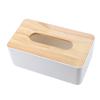 Antilog Tissue Box, Removable /Wood Cover Plastic Tissue Box Holder Storage Organizer for Home Car Office( Cover Large) view 1