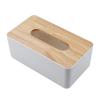 Antilog Tissue Box, Removable /Wood Cover Plastic Tissue Box Holder Storage Organizer for Home Car Office( Cover Large) view 2
