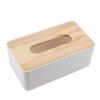Antilog Tissue Box, Removable /Wood Cover Plastic Tissue Box Holder Storage Organizer for Home Car Office( Cover Large) view 3