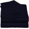 600-Thread-Count 100% Egyptian Cotton Bed Sheets, 5-Pc King,Navy Blue Sheet Set, Sateen Weave, Fits Mattress Upto 33'' Deep Pocket view 1
