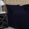 600-Thread-Count 100% Egyptian Cotton Bed Sheets, 5-Pc King,Navy Blue Sheet Set, Sateen Weave, Fits Mattress Upto 33'' Deep Pocket view 2