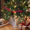 BARNWOODUSA Christmas Tree Collar or Box Made of Reclaimed Wood Rustic Skirt Replacement Blocks, Hook-&-Loop Strip Panels, 30x22.5 in., Whitewash view 2