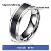 Bansriracha Ring for Men Stainless Steel Intelligent Temperature Sensing Couple Rings for Women Lovers Wedding Band Ring Jewelry (Blue, 10) view 3